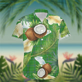 Currie Tartan Hawaiian Shirt Hibiscus, Coconut, Parrot, Pineapple - Tropical Garden Shirt